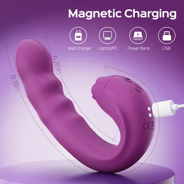 G Spot Vibrator With Rotating Head & Vibrating Tongue