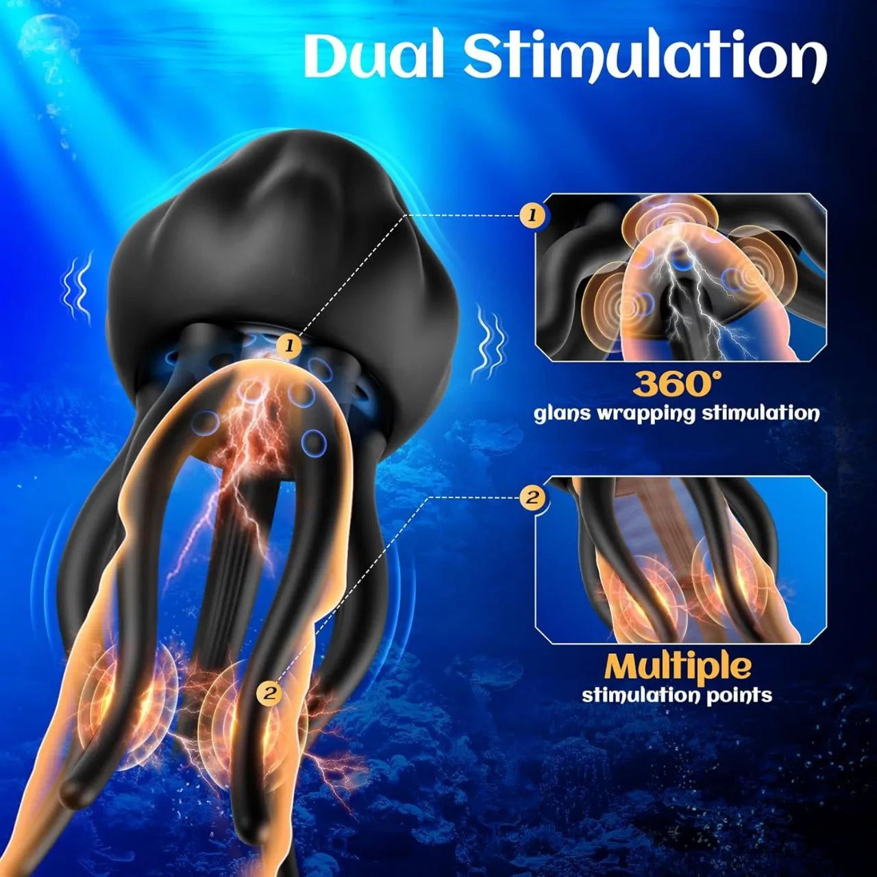 Jellyfish Glans Trainer - Electric Male Massager with Multi-Speed Modes