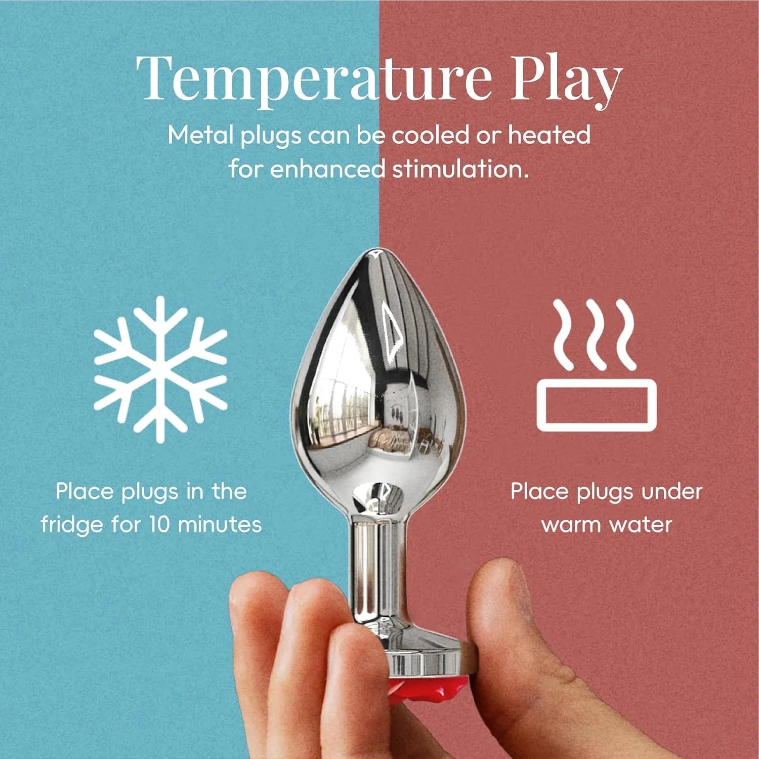 Metal Rose Anal Plug
