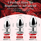 Metal Rose Anal Plug