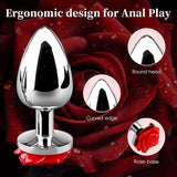 Metal Rose Anal Plug