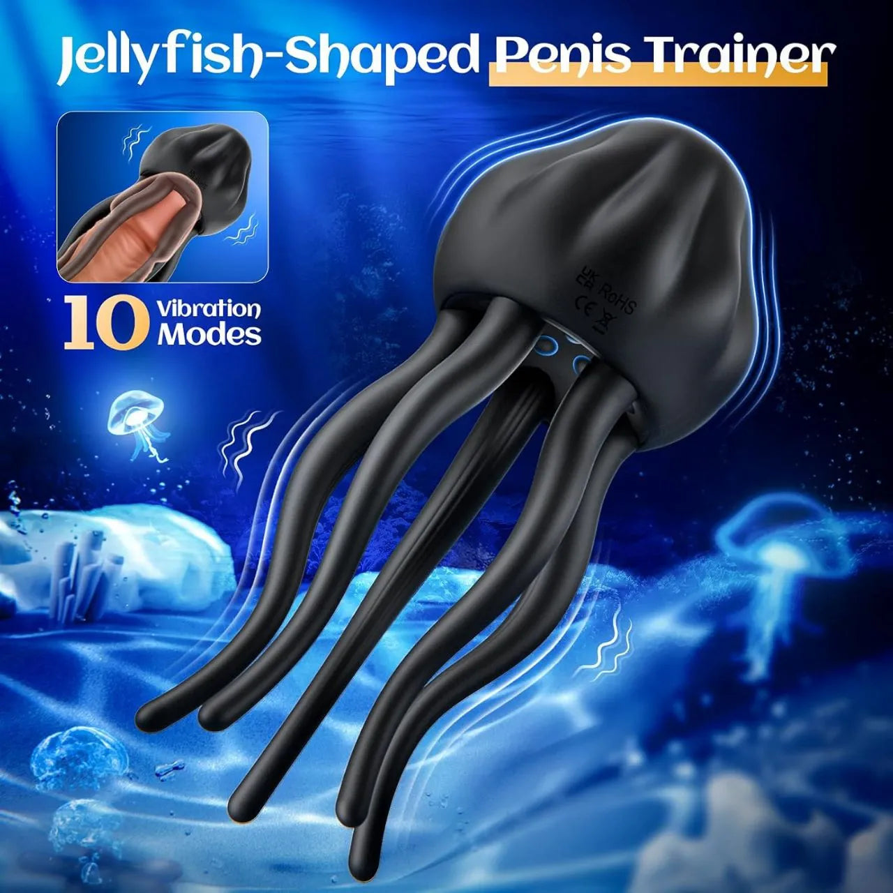Jellyfish Glans Trainer - Electric Male Massager with Multi-Speed Modes