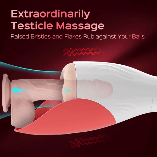 Automatic Blowjob Male Masturbator with Testicle Massage