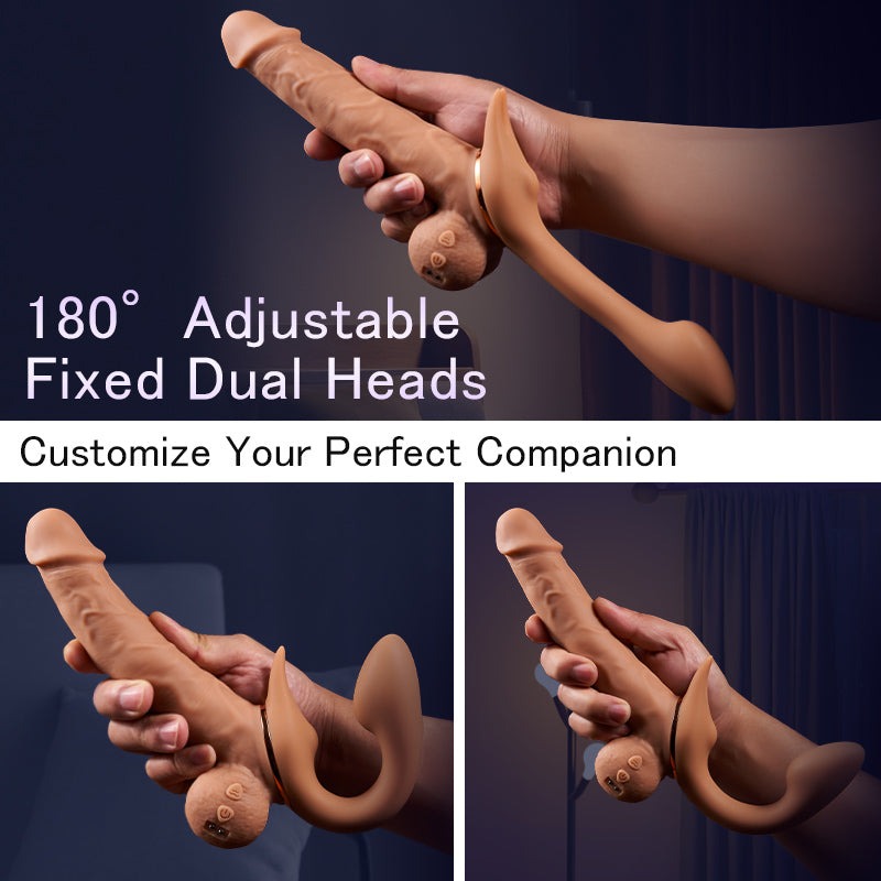 Vibrating Clitoral Strap Dildo Rabbit Ear 6.53 In