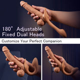 Vibrating Clitoral Strap Dildo Rabbit Ear 6.53 In