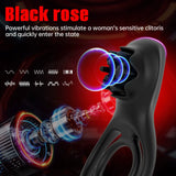 Black Rose Remote Control Cock Ring
