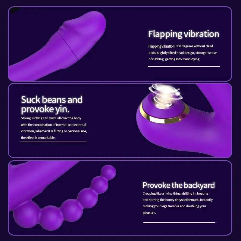 Realistic Dual-Stimulation Beaded Vibrator