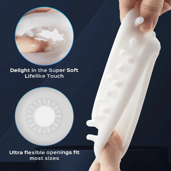 Double-Ended Handheld Vibrating Thrusting &amp; Rotating Automatic Male Masturbator