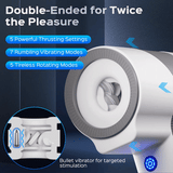Double-Ended Handheld Vibrating Thrusting &amp; Rotating Automatic Male Masturbator