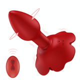 Remote Control Rose Rotating &amp; Vibrating Butt Plug
