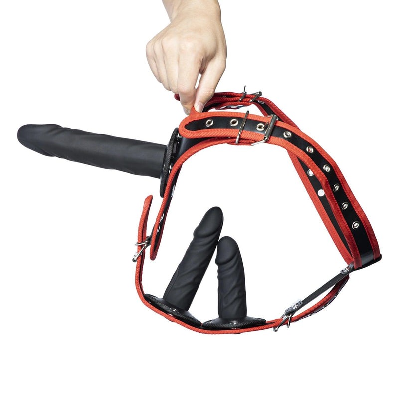 TRIPLE THRILL Strap-on Dildos Harness Kit